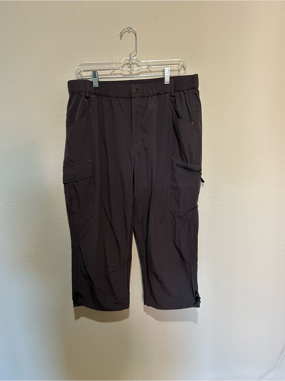 Casual Cargo Capris in Dark Charcoal